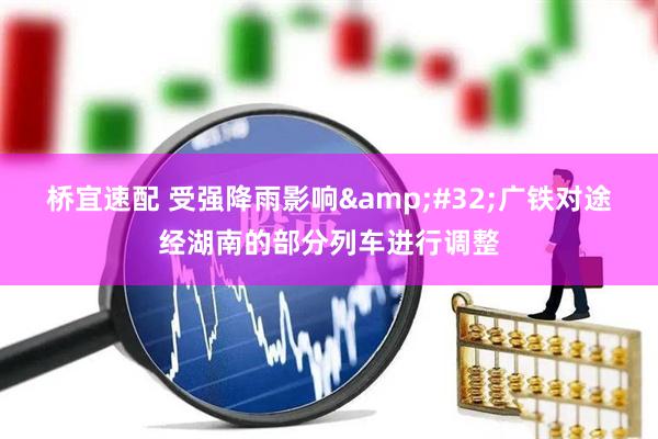 桥宜速配 受强降雨影响&#32;广铁对途经湖南的部分列车进行调整