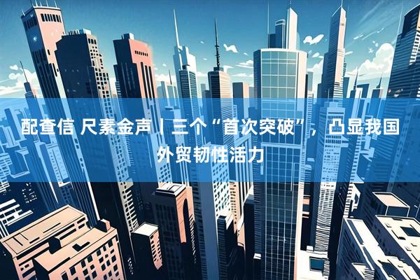 配查信 尺素金声丨三个“首次突破”，凸显我国外贸韧性活力