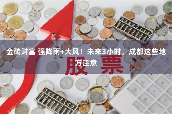 金砖财富 强降雨+大风！未来3小时，成都这些地方注意