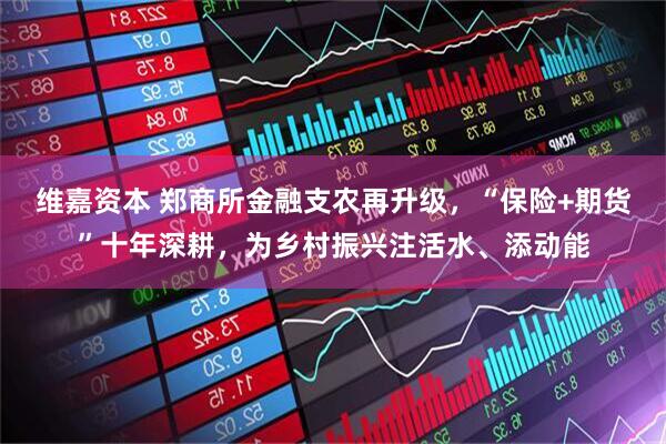 维嘉资本 郑商所金融支农再升级，“保险+期货”十年深耕，为乡村振兴注活水、添动能